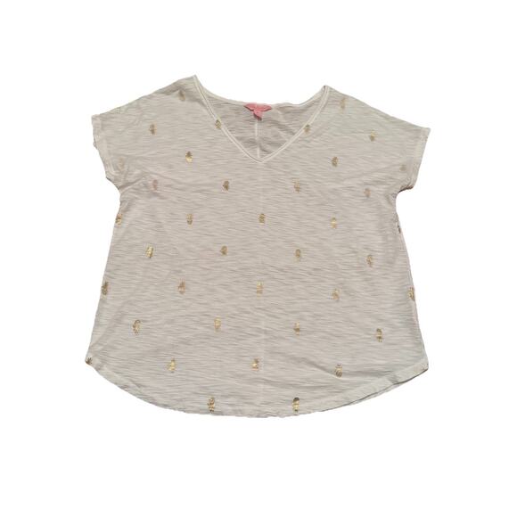 Lilly Pulitzer tee t shirt pineapples size Medium - Picture 1 of 7